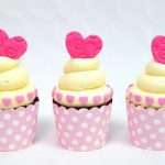 Cupcake para San Valentín de chocolate y vainilla