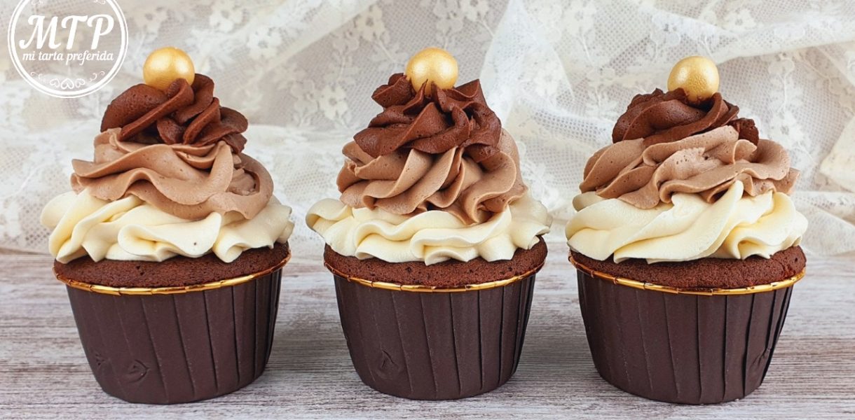 Cupcakes de tres chocolates